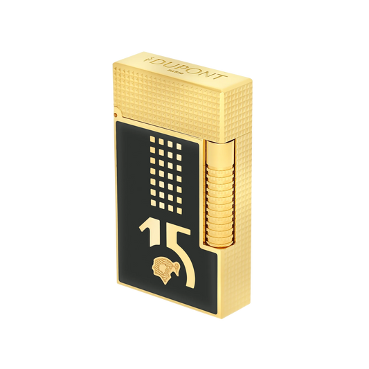 ST DUPONT LE GRAND LACQUERED LIGHTER  BEHIKE 15 ANNIVERSARY BLACK GOLD